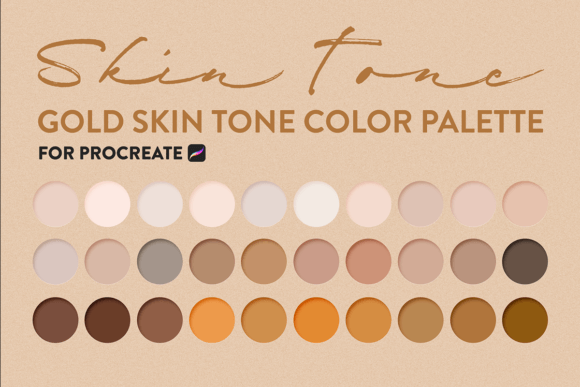 Download Gold Skin Tone Color Palette Procreate - Premium Resources