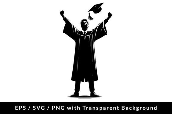 Download Male Graduate Silhouette SVG EPS PNG - Male Collection