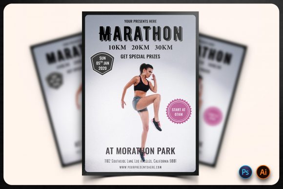 Download Marathon Event Flyer Template - Marathon Collection