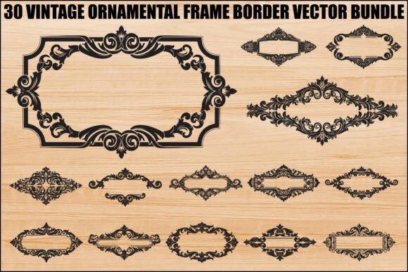 Download Vintage Ornamental Frame Border Bundle - Ornament Collection