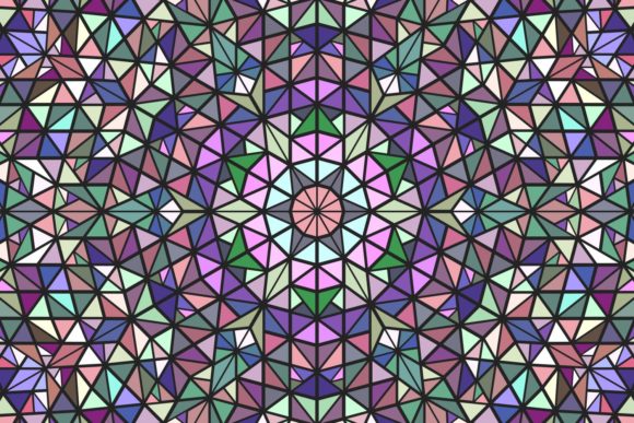 Download Colorful Triangle Mosaic Pattern Design - Colorful Collection