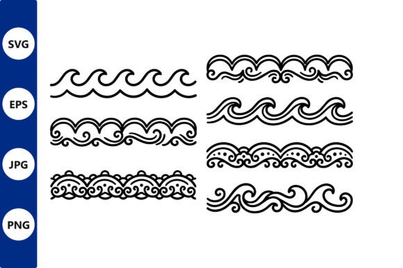 Download Ornamental Wave Border Set Vector Line - Ornament Collection