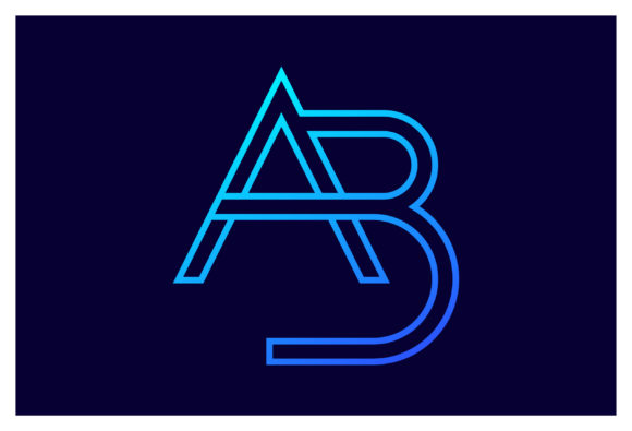 Download AB Initial Letters Colorful Modern Logo - Letter Collection
