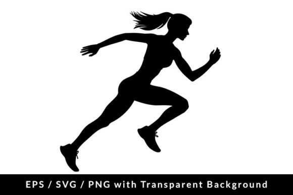 Download Female Athlete Running Silhouette SVG - Male Collection